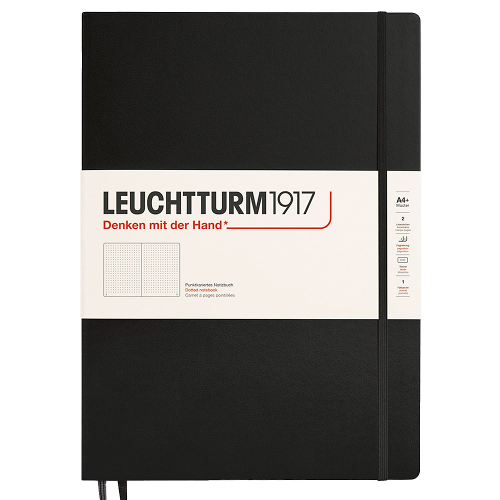 Leuchtturm1917 Hardcover Master Slim A4 Dotted Black 123p Σημειωματάριο