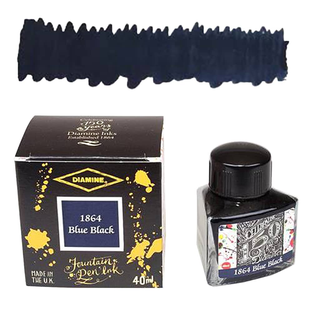 Diamine 40ml 150th Anniversary 1864 Blue Black Μελάνι πένας